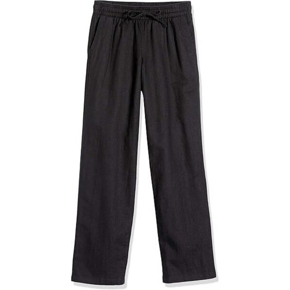 Amazon Essentials Women's Linen Blend Drawstring Wide Leg Pant Size Medium 30x30 - Picture 1 of 14